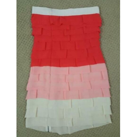 Bedo bebe Red Pink White Strapless Dress S - Picture 1 of 4